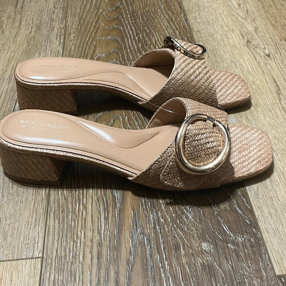 Easy Spirit Women's Roxana eFlex Buckle Block Heel Sandals Size 9M Natural Boho - Picture 3 of 6